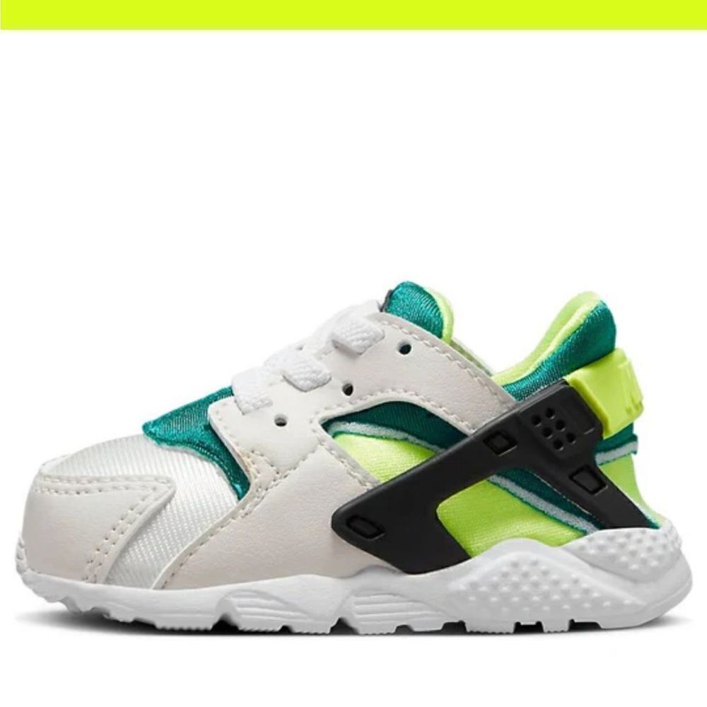Nike Huarache Run Toddler Shoes Phantom/Bright Spruce/Black/Volt Size 7C, New